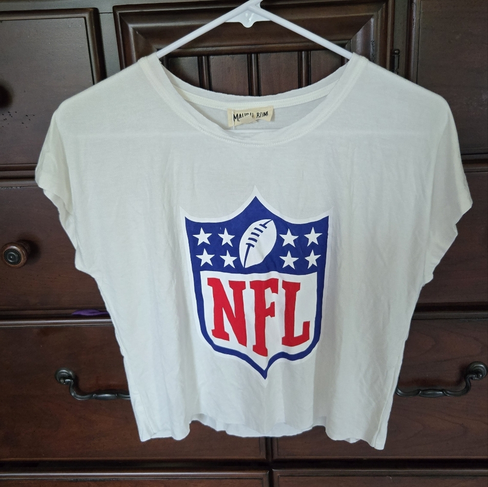 NWOT, White SOFT NFL Logo T-Shirt, Sz. S